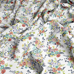 Unstitched 2Pcs Viscose Lawn Fabric (7121 White)