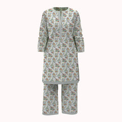 Unstitched 2Pcs Viscose Lawn Fabric (7121 White)