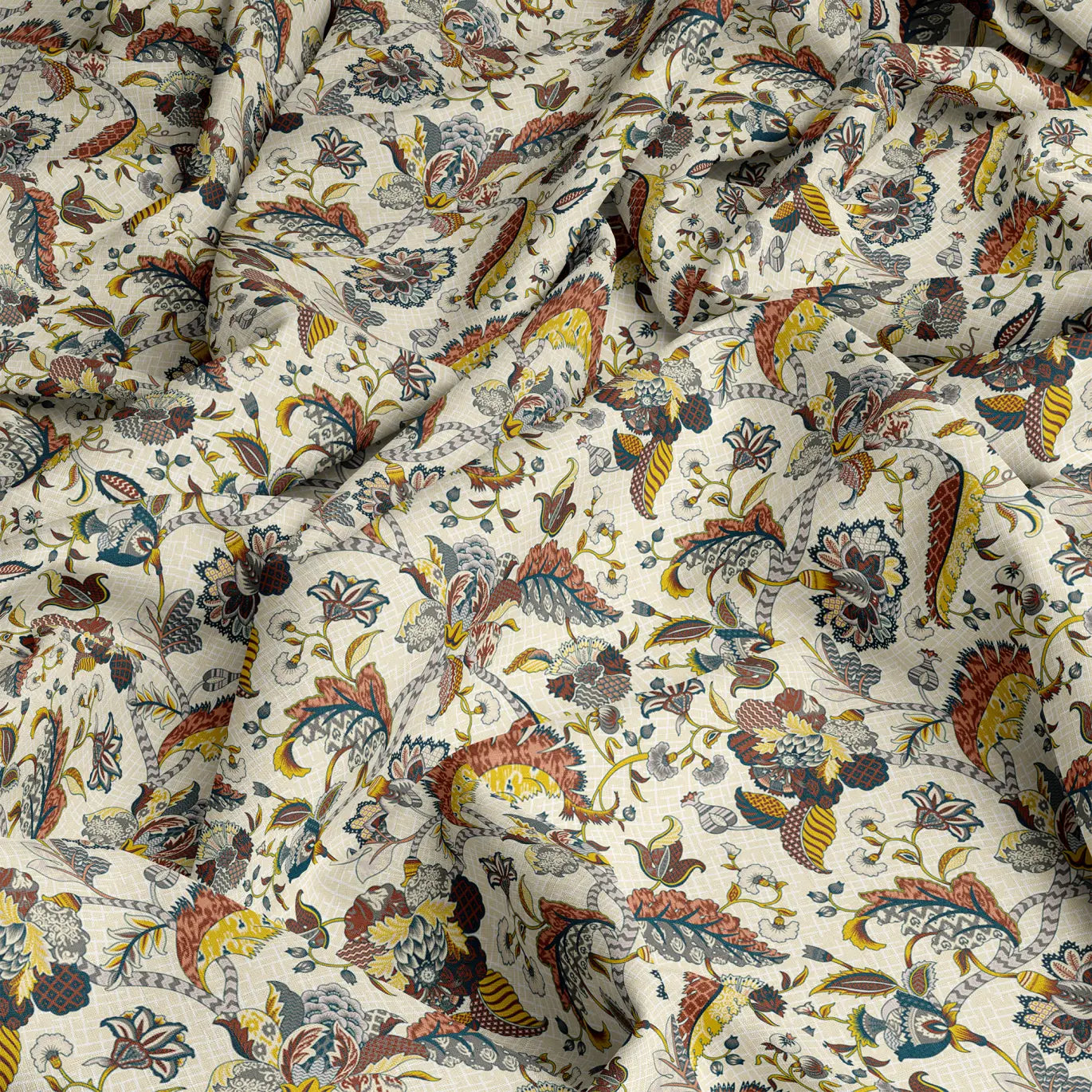Light Cream Floral Summer Comforter